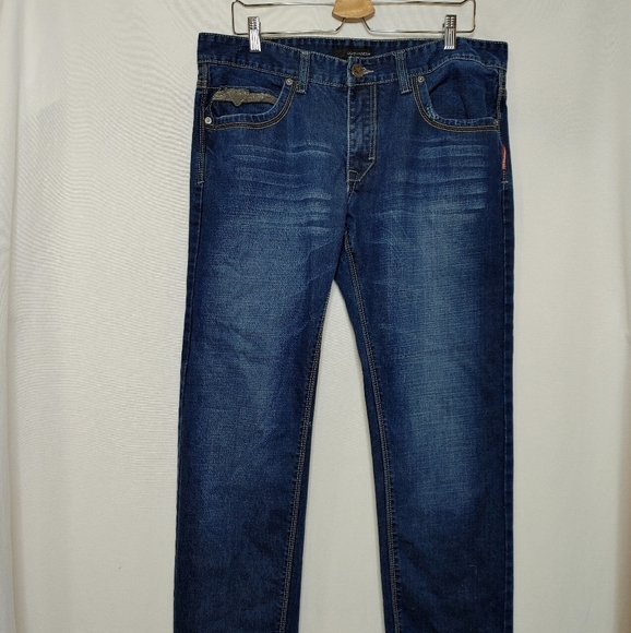 DSquared2 Classic Straight Leg Slim Fit Jeans Medium Dark Wash Cotton 36 Denim - Picture 4 of 12